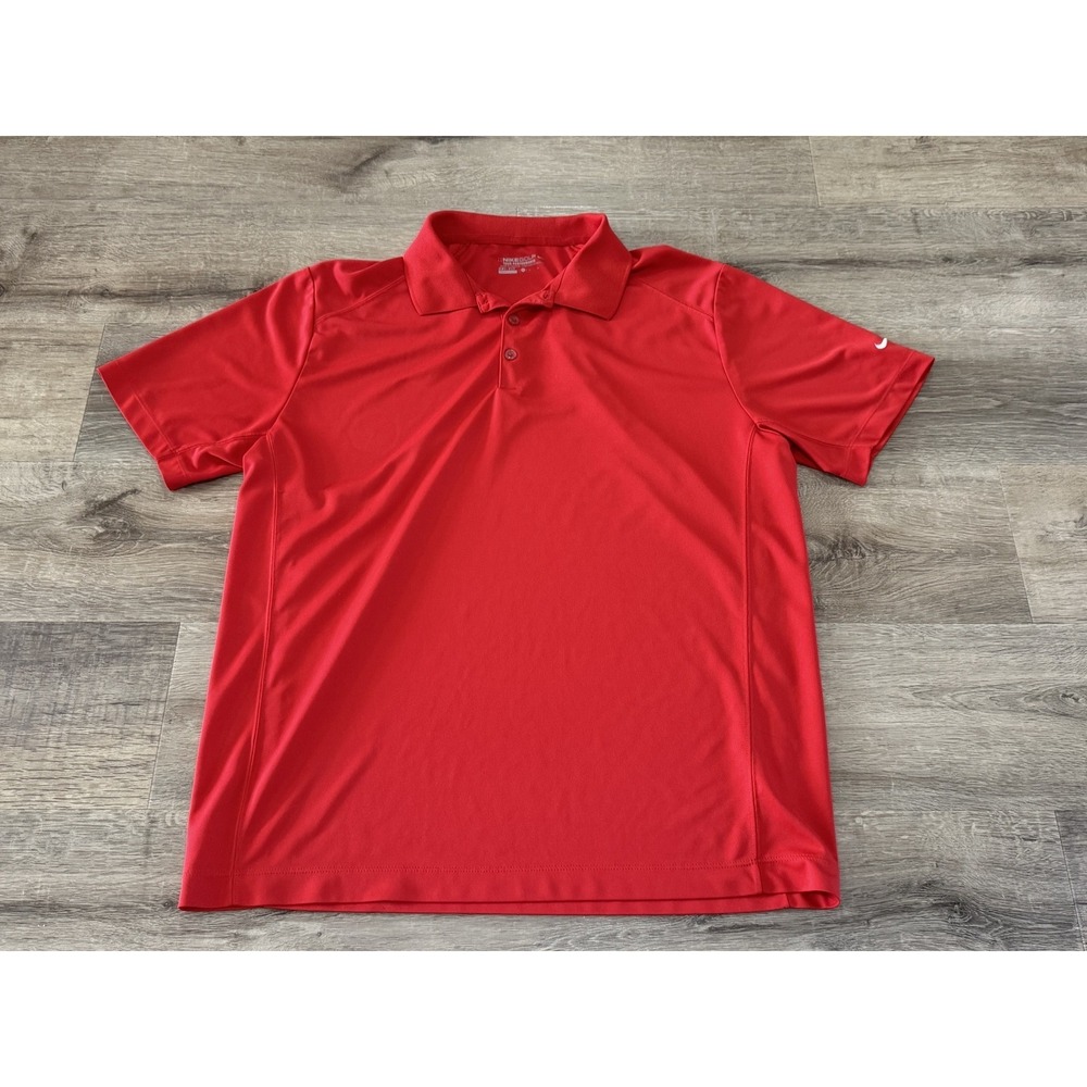 Nike Golf Tour Performance Dri-FIT Red Polo Shirt Mens XL Short Sleeve